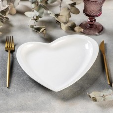 Блюдо Magistro «Сердце», 24×27×3 см, цвет белый