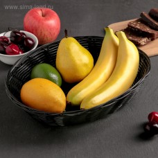 Корзинка для фруктов и хлеба Доляна «Плетёнка», 27×22×6 см
