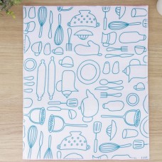 Коврик для сушки посуды Доляна «Кухня», 40×50 см