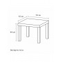 Журнальный/придиванный стол (аналог IKEA), 55х55 см, цвет чёрный
