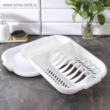 Сушилка для посуды с поддоном, 38×27×7 см, цвет МИКС