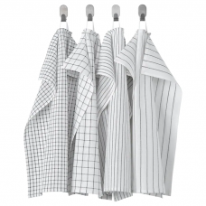 RINNIG РИННИГ Полотенце кухонное, белый/темно-серый/с рисунком 45x60 см