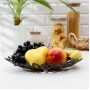Блюдо для фруктов «Пион», 28,5×28,5×5 см, цвет чёрный