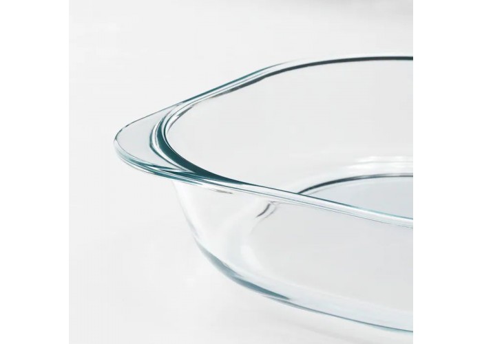 FÖLJSAM ФОЛЬСАМ Форма для духовки, прозрачное стекло 24.5x24.5 см