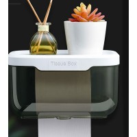 Настенный органайзер для хранение туалетной бумаги с полкой, цвет микс