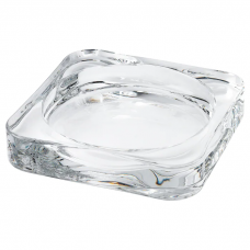 GLASIG ГЛАСИГ Тарелка для свечи, прозрачное стекло 10x10 см 