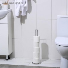 Держатель для рулонов туалетной бумаги Доляна, 50×15×15 см, цвет хром