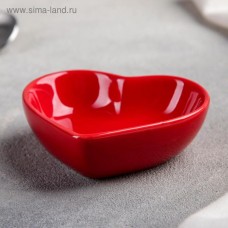 Соусник Доляна «Сердце», 50 мл, 7,5×7 см, цвет красный