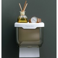 Настенный органайзер для хранение туалетной бумаги с полкой, 15.5х13х13 см