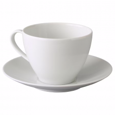 VÄRDERA ВЭРДЕРА Чашка чайная с блюдцем, белый, 360 мл