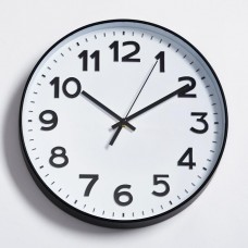 Часы настенные, серия: Классика, "Этель", плавный ход, d=29.5 см, циферблат 28.5 см