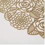Набор салфеток сервировочных на стол Доляна «Розы», 4 шт, d=38 см, цвет золотой