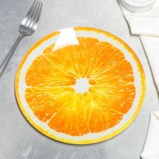 Тарелка обеденная Доляна «Сочный апельсин», d=20 см, цвет оранжевый