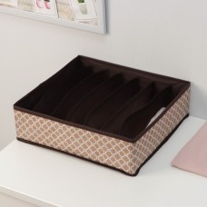 Органайзер для белья Доляна «Браун», 7 отделений, 34×30,5×10 см, цвет коричневый