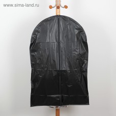 Чехол для одежды Доляна, 60×90 см, плотный, PEVA, цвет чёрный
