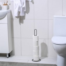Держатель для рулонов туалетной бумаги Доляна, 55×15×15 см, цвет чёрный