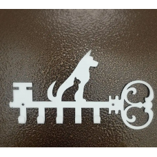Ключница "Собака/кошка", металл