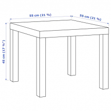 LACK ЛАКК Придиванный столик, белый 55x55 см