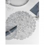 Набор салфеток сервировочных на стол Доляна «Розы», 4 шт, d=38 см, цвет серебряный