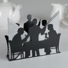 Салфетница «Ужин», 15×4×11 см, цвет чёрный