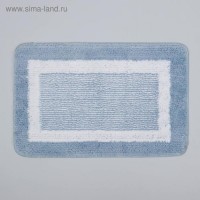Коврик для дома «Тэри», 58×38 см, микрофибра, цвет голубой
