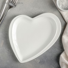 Блюдо Magistro «Сердце», 17,5×20 см, цвет белый