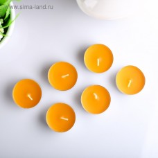 Набор чайных свечей ароматических "Апельсин", 3,8х1,6 см, 3,5 ч, 12 г, 6 штук