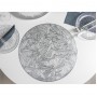 Набор салфеток сервировочных на стол Доляна «Листья», d=38 см, 4 шт, цвет серебряный