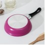 Сковорода Colibri, d=16 см, пластиковая ручка, антипригарное покрытие, цвет розовый