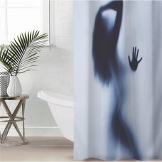 Штора для ванной Доляна «Секрет», с люверсами, 180×180 см, полиэстер