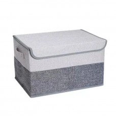 Органайзер-коробка с крышкой для хранения, 40х28х26 см, цвет серый