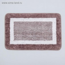 Коврик для дома «Тэри», 58×38 см, микрофибра, цвет коричневый